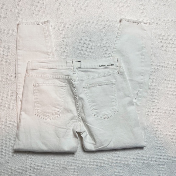 NWT Current Elliott Stiletto Sugar Knee Destroy Raw Hem Jeans - Picture 5 of 10